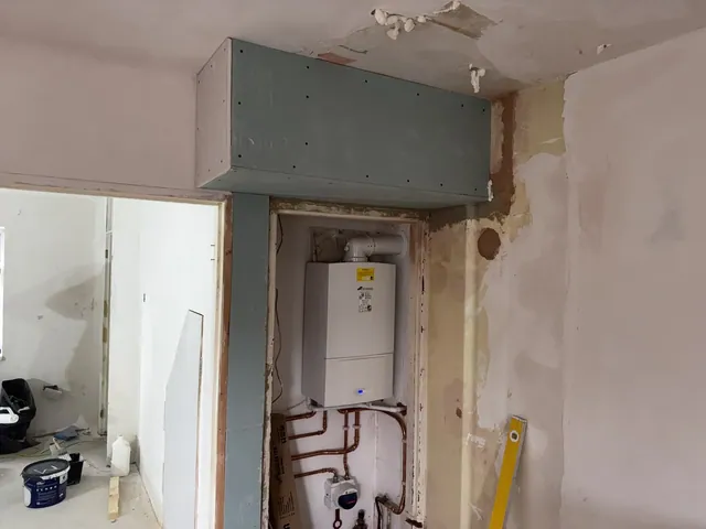 Work in progress around the kitchen opening
