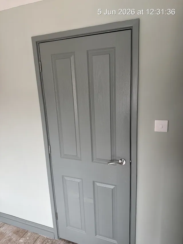 Painted internal door and coordinated trim