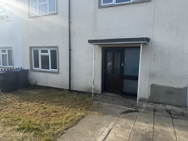 Front of the property and original approach before the exterior work