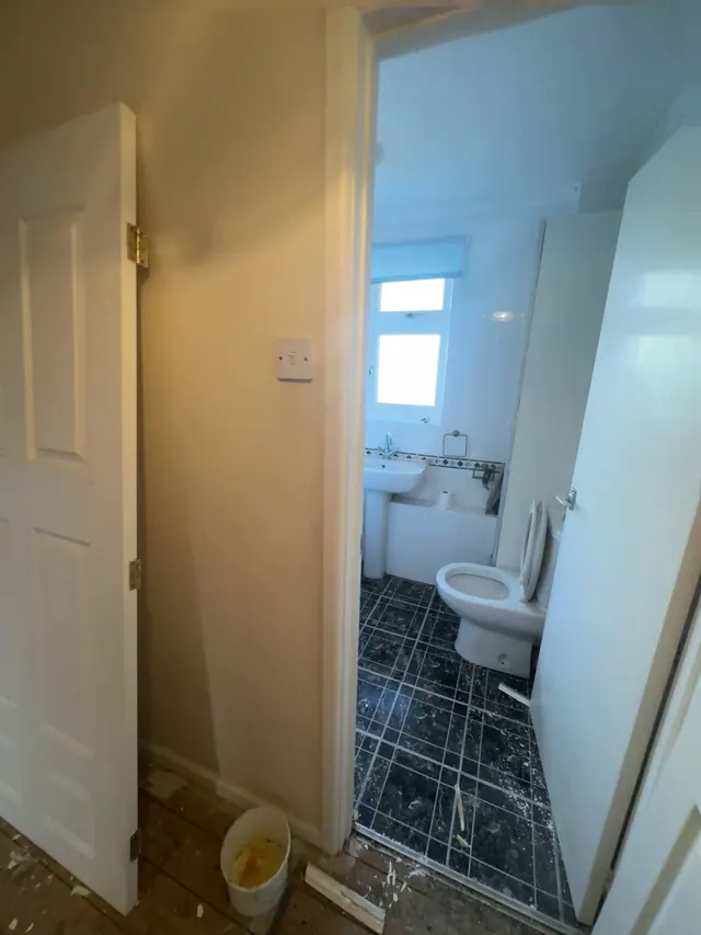 Earlier view of the bathroom before the later refit